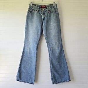 Vintage Y2K Levis 514 Superlow Flare Light Medium Wash Denim Jeans 5